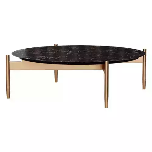 Juli T426 Coffee Table - Natural Oak Marquina Marble