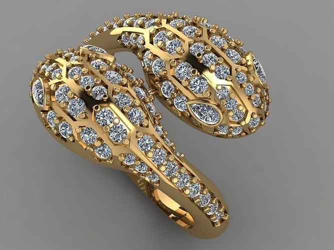 Snake ring 3D print model