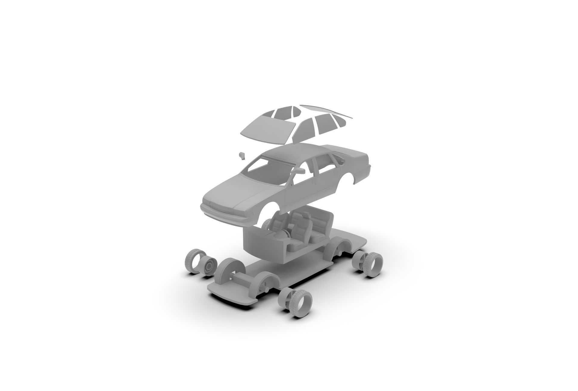 Chevy Impala SS 1996 Rc 3D print model_1