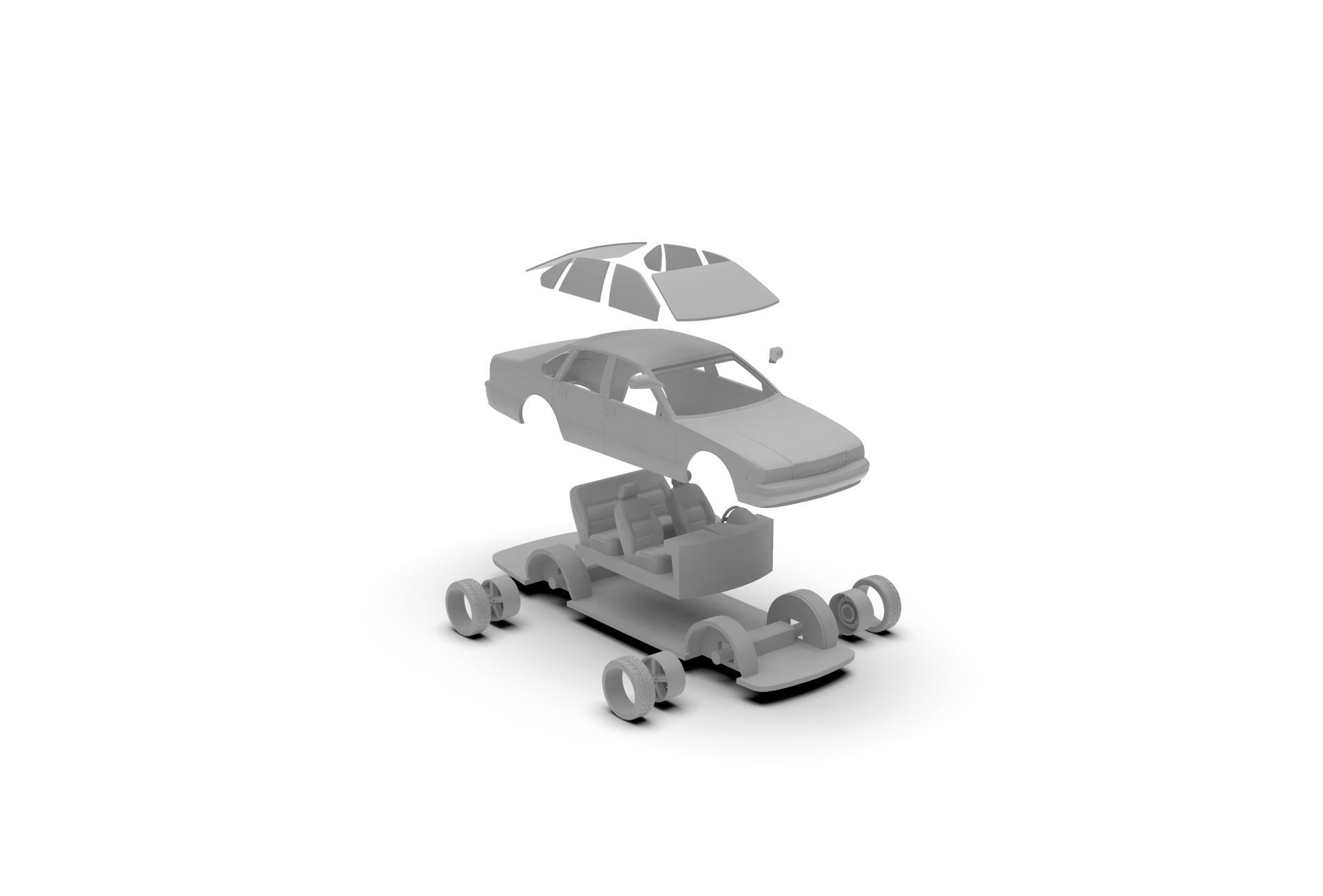 Chevy Impala SS 1996 Rc 3D print model_16