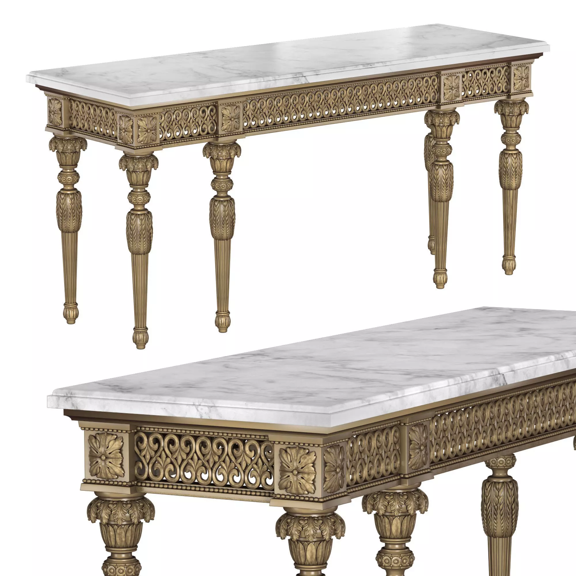 VERCELLI II Console table 3D model_0