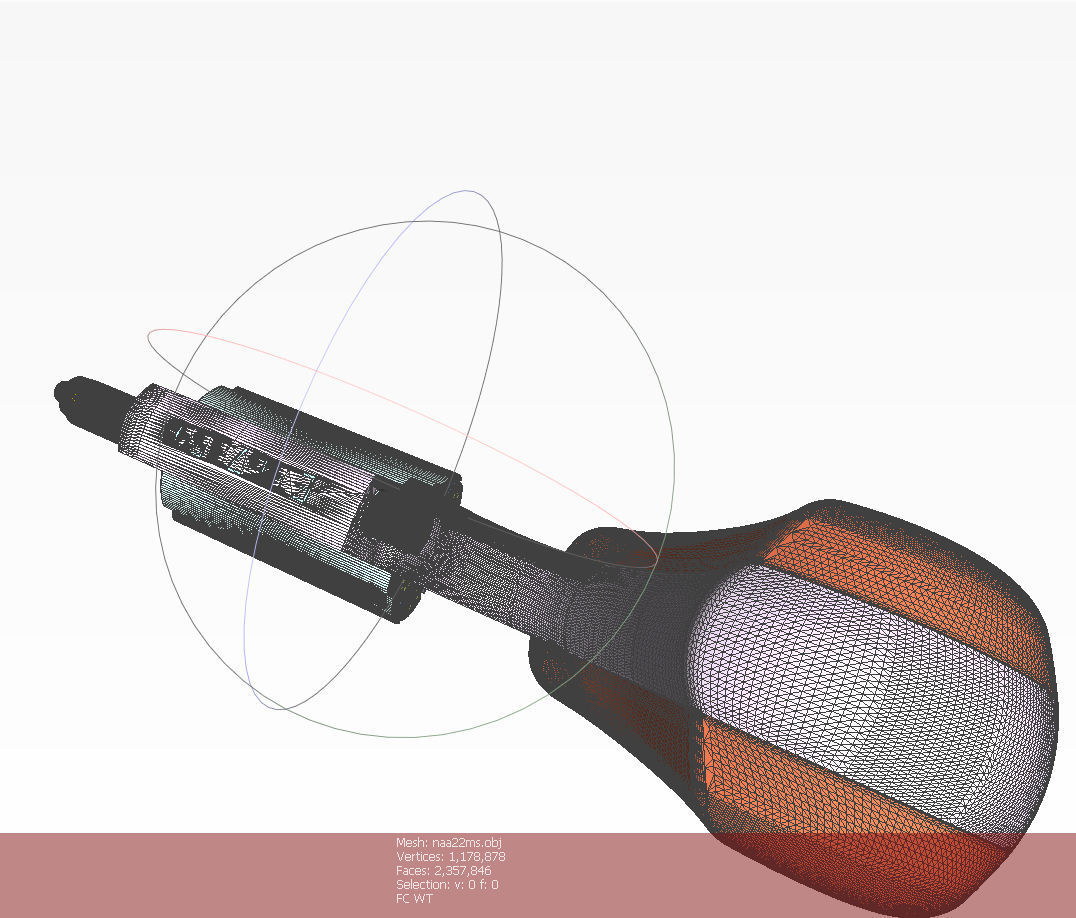 Mini revolver NAA22MS with knuckles assembly and cartridges  3D model_22