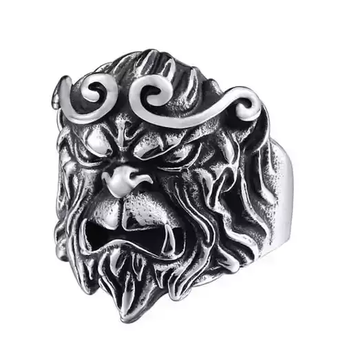 Monkey King Ring 3D Printable Mens Ring 3D print model