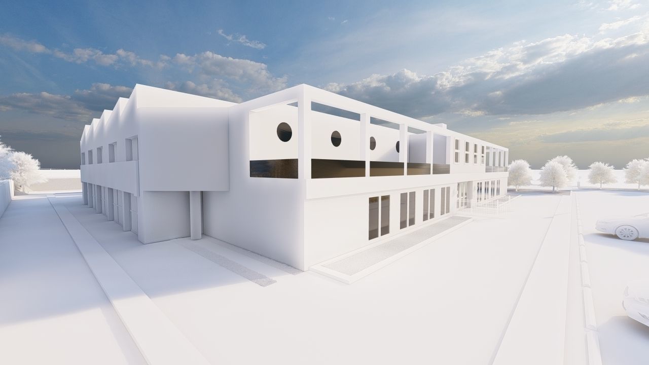 Swimming pool-stadium pool 3D model_34