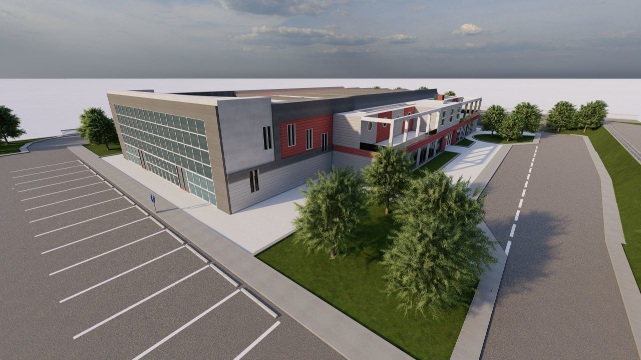 Swimming pool-stadium pool 3D model_22