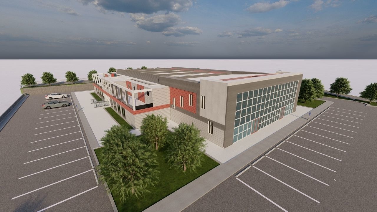 Swimming pool-stadium pool 3D model_14