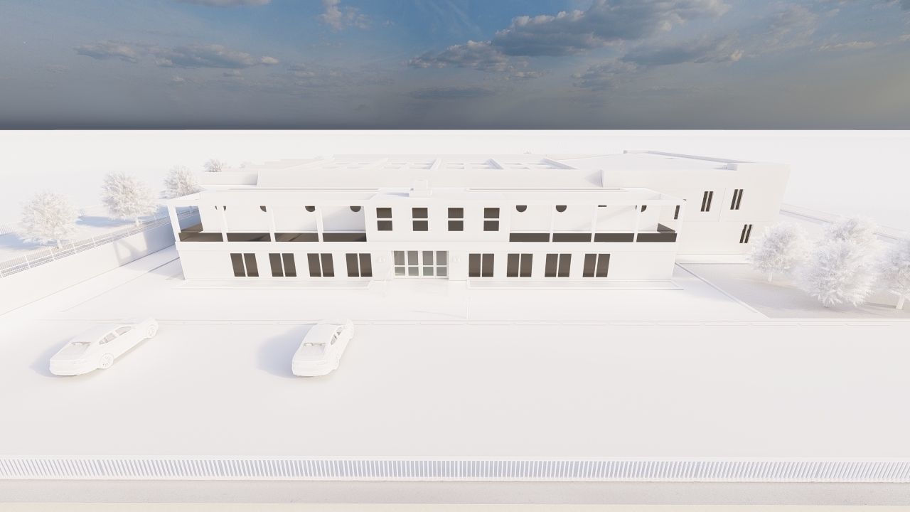 Swimming pool-stadium pool 3D model_38