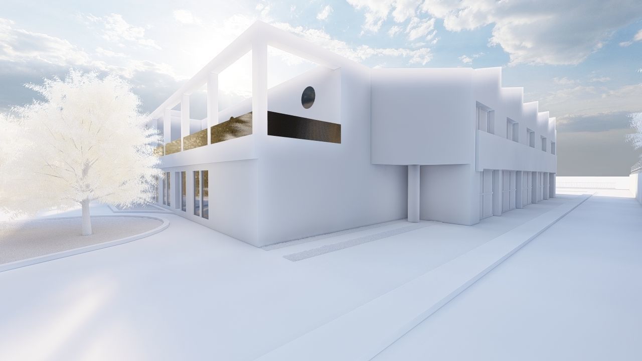 Swimming pool-stadium pool 3D model_35