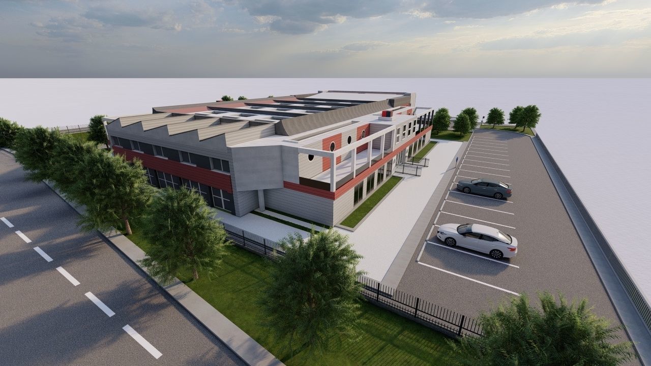 Swimming pool-stadium pool 3D model_39