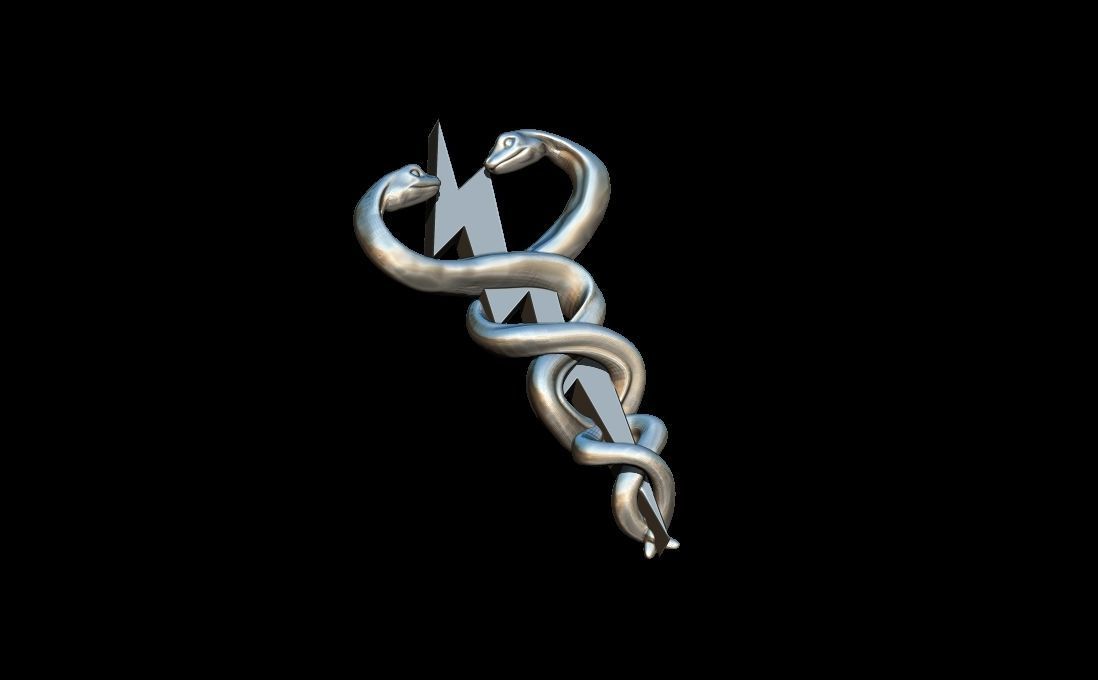 Caduceus fisioterapy 3D print model_3