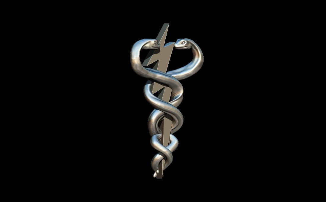 Caduceus fisioterapy 3D print model_1