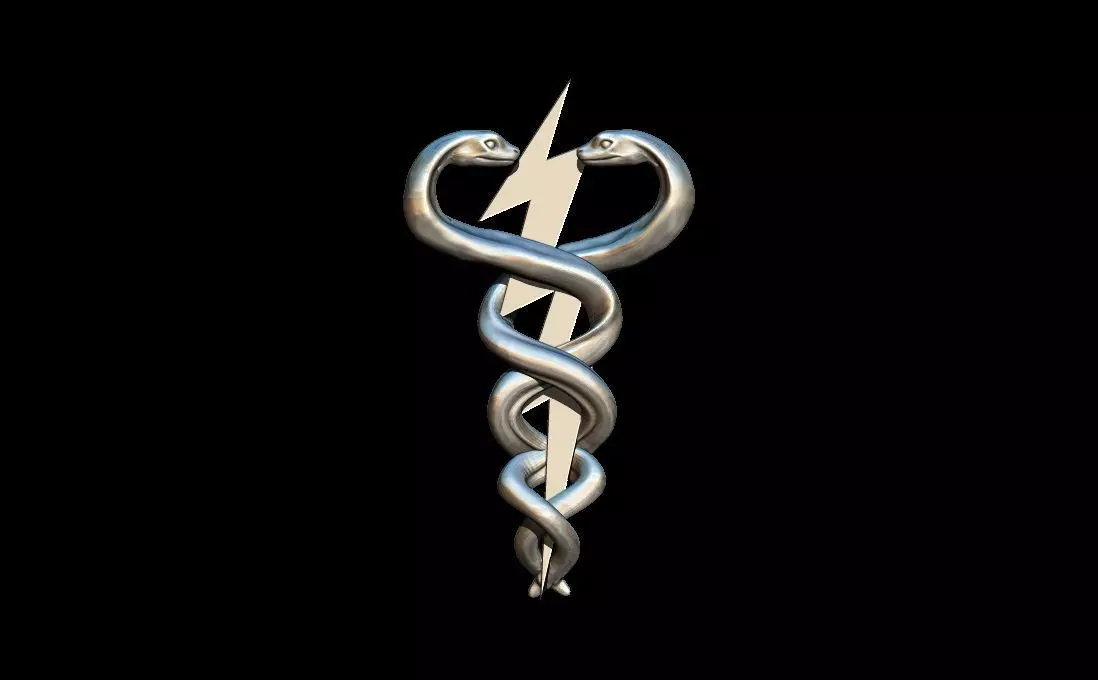 Caduceus fisioterapy 3D print model_0