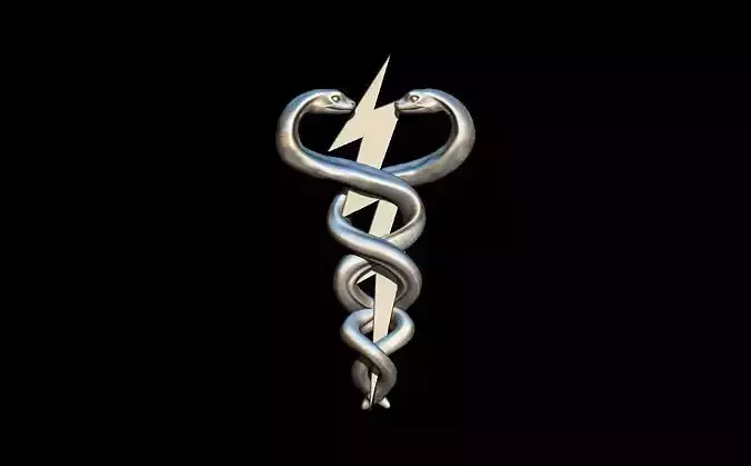 Caduceus fisioterapy 3D print model