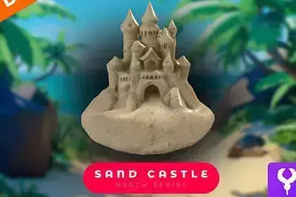 Cartoon Sand Castle