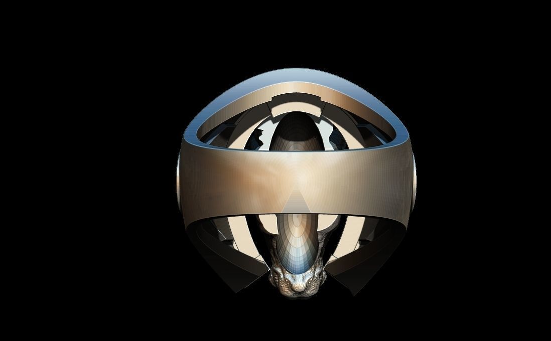 Horse ring 3D print model_6