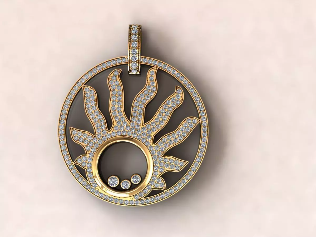 Sun pendant 32 3D print model