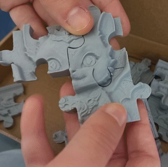 Puzzle of wishes The prince of cats and dragons 3D print model_2