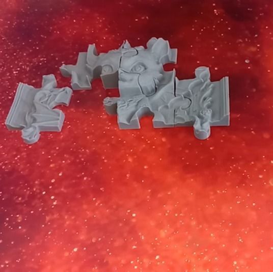 Puzzle of wishes The prince of cats and dragons 3D print model_3