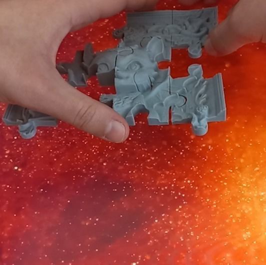 Puzzle of wishes The prince of cats and dragons 3D print model_4