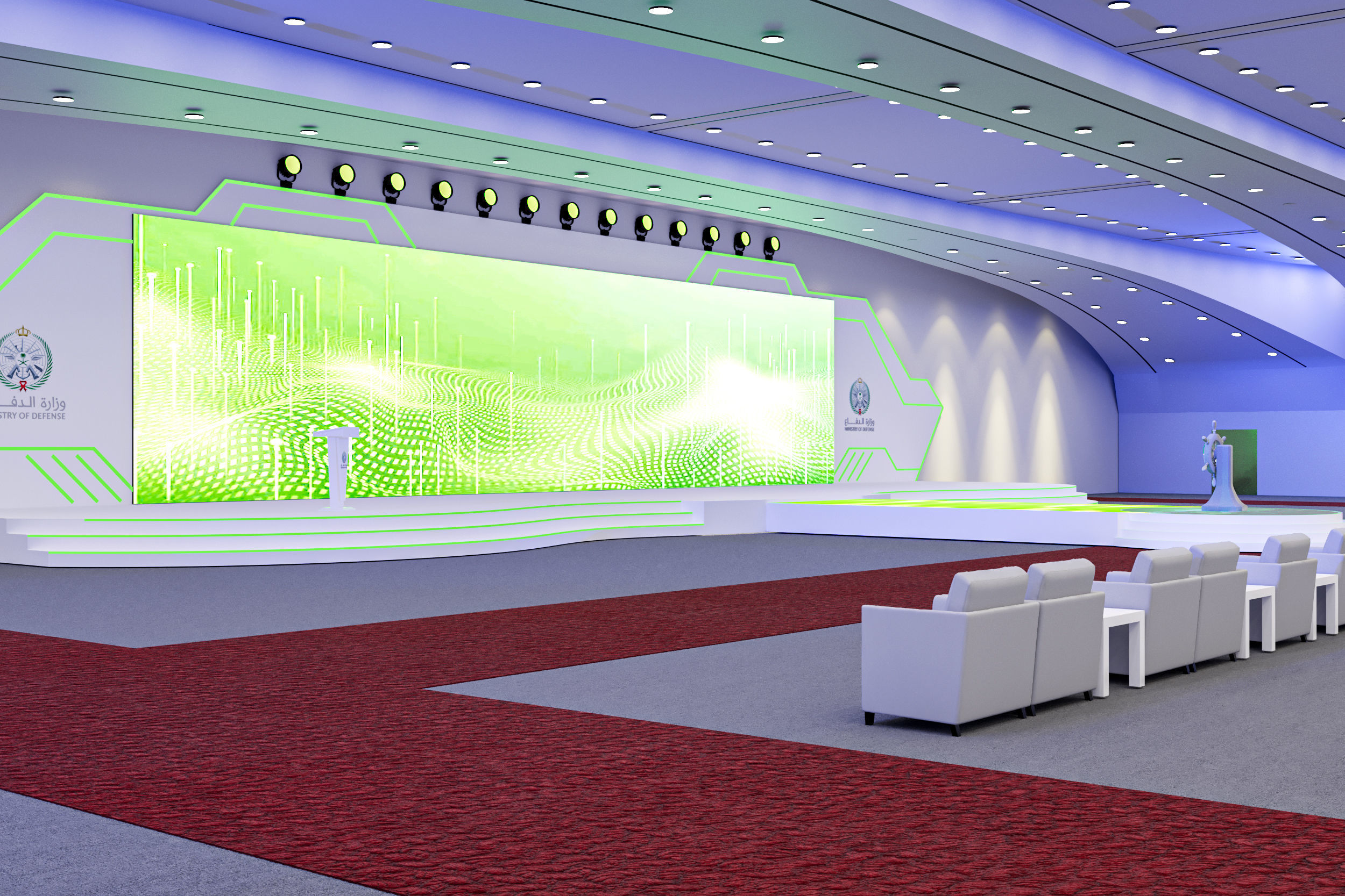 Ministry of Defense in Prince Sultan Hall 3D model_23