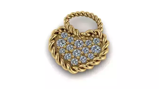 Tiffany Necklace  Heart  3D print model