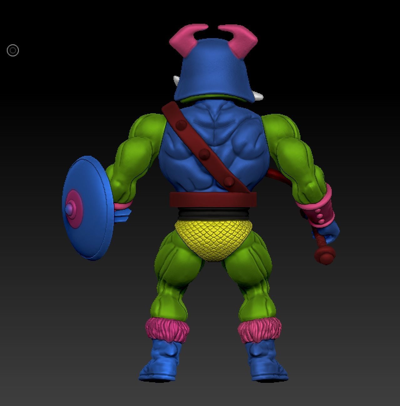 PIG HEAD sun man  3D print model_11