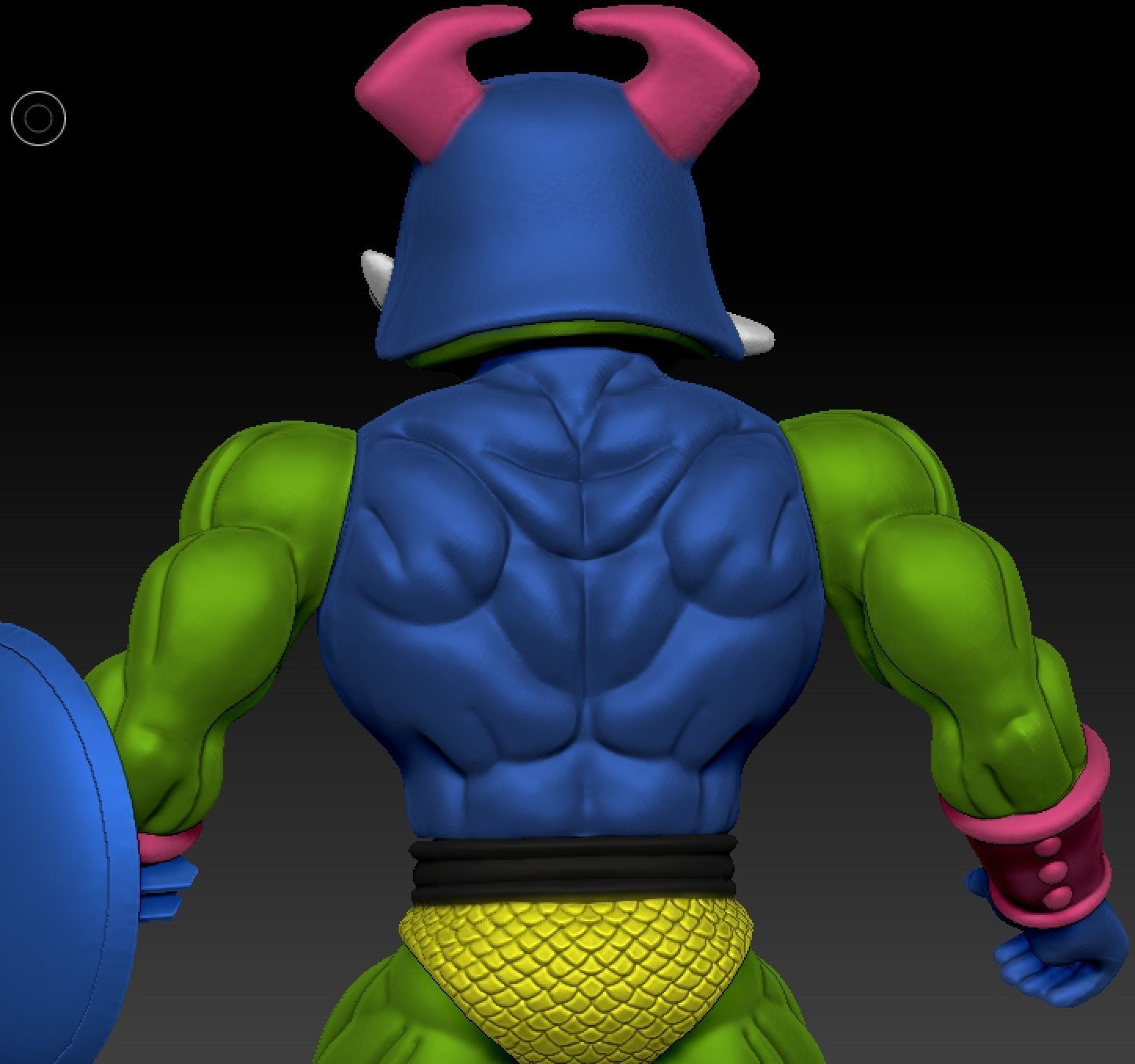 PIG HEAD sun man  3D print model_9