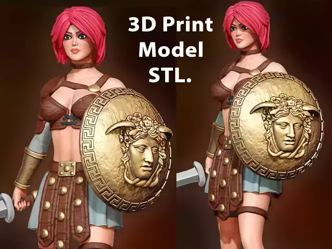 Gladiator Girl  3D print model