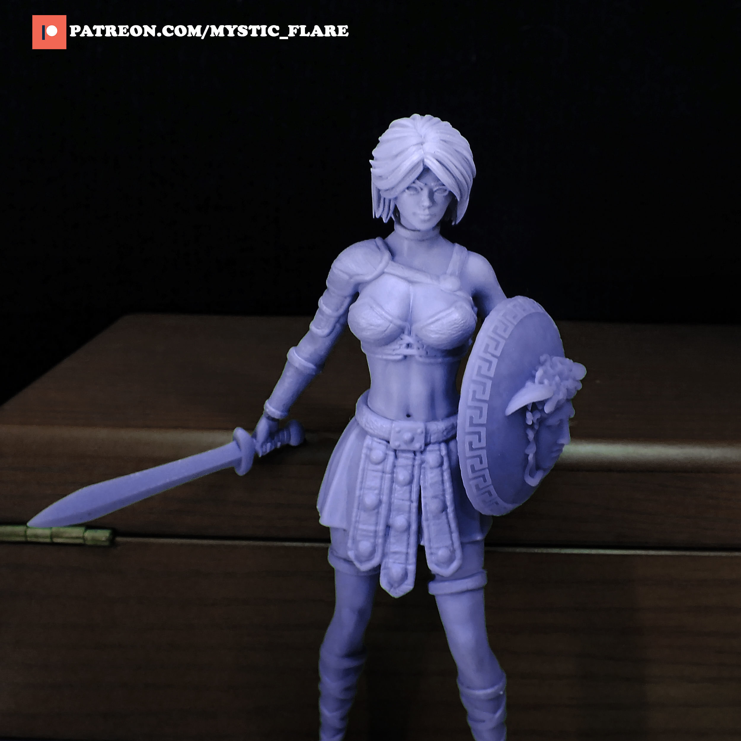 Gladiator Girl  3D print model_9