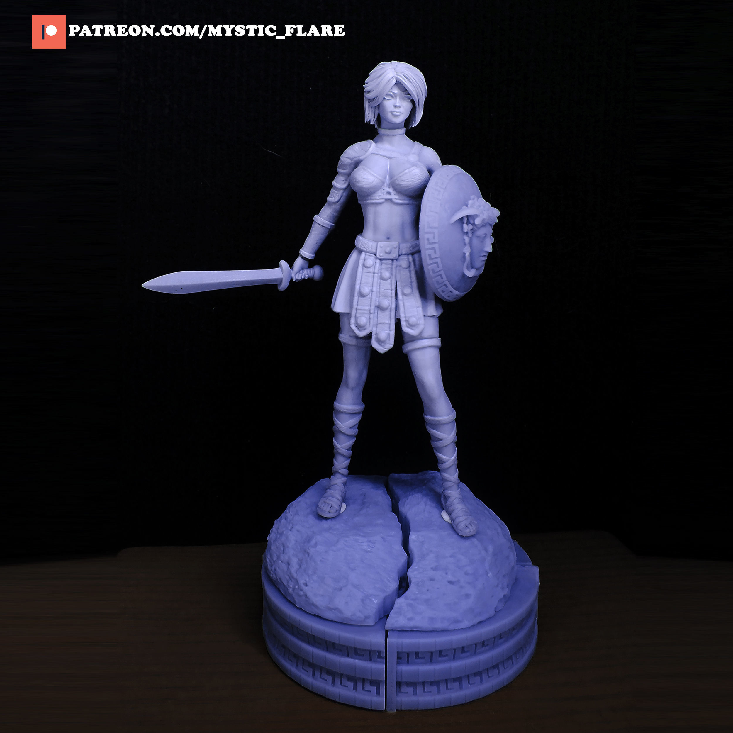 Gladiator Girl  3D print model_7