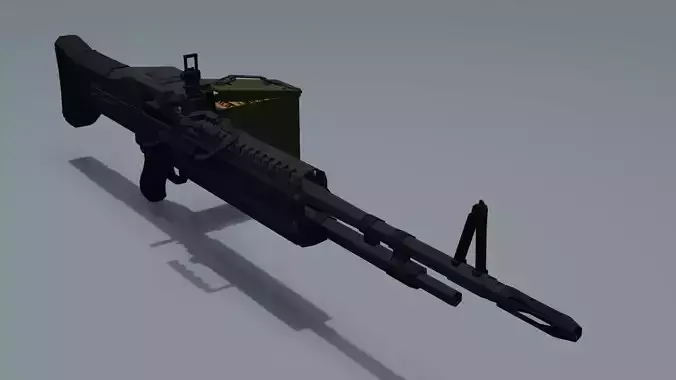 LOW POLY M60 Free low-poly 3D model