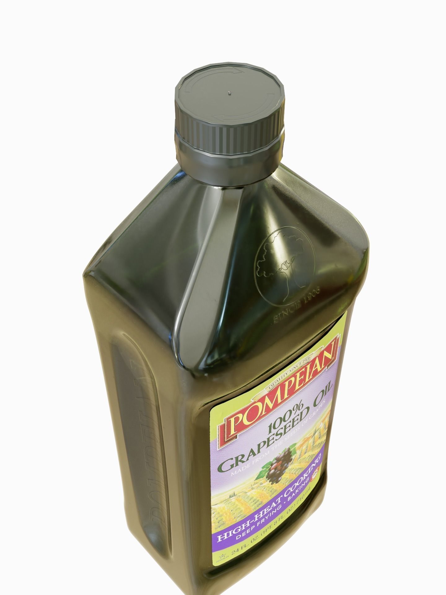 Pompeian Grapeseed Oil Bottle Free 3D model_4