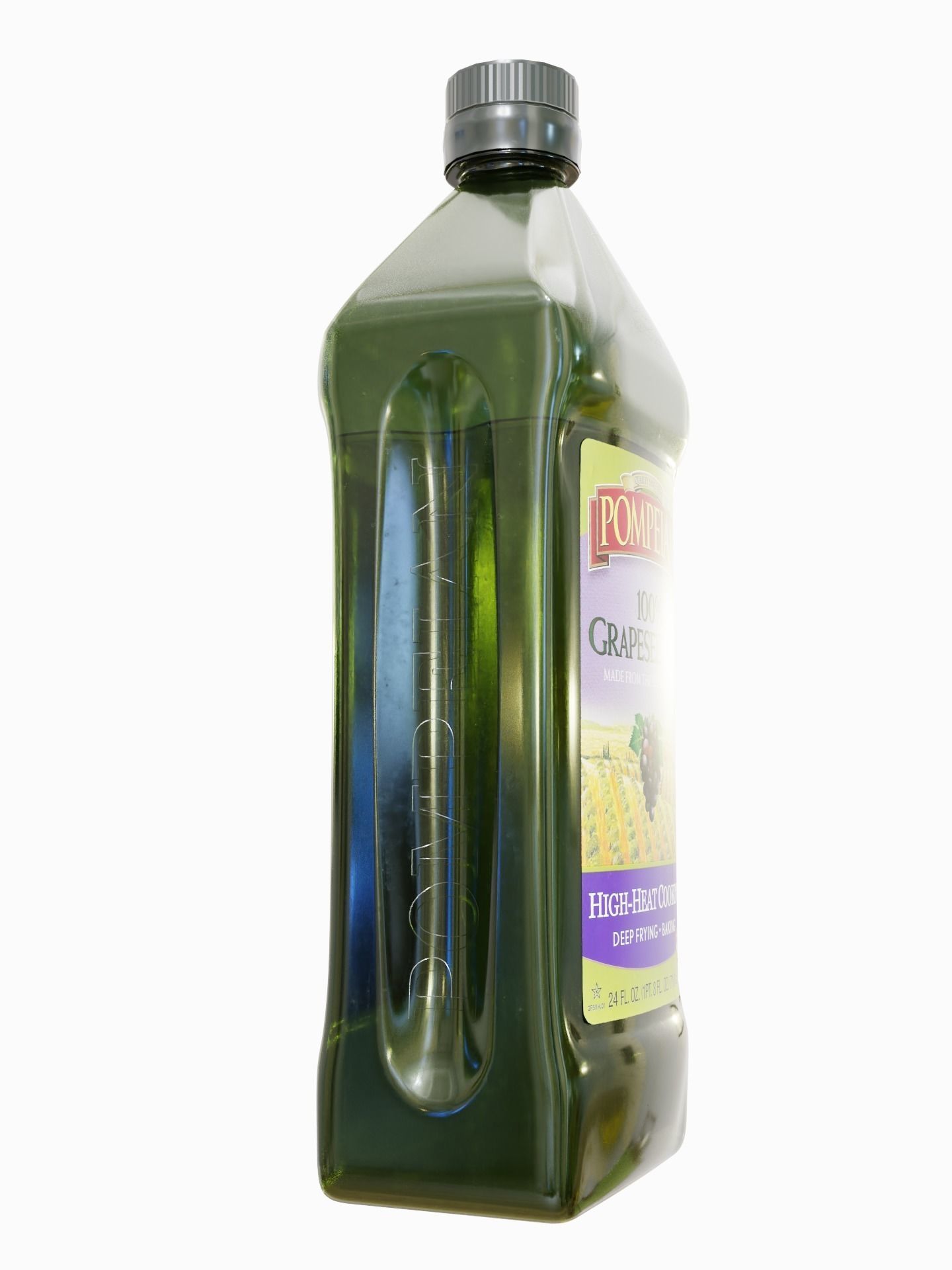 Pompeian Grapeseed Oil Bottle Free 3D model_5