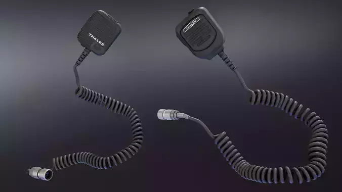 Thales PTT Handheld Speakers Low-poly 3D model
