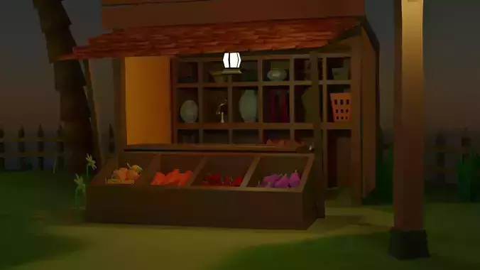 Lowpoly Medieval Shop