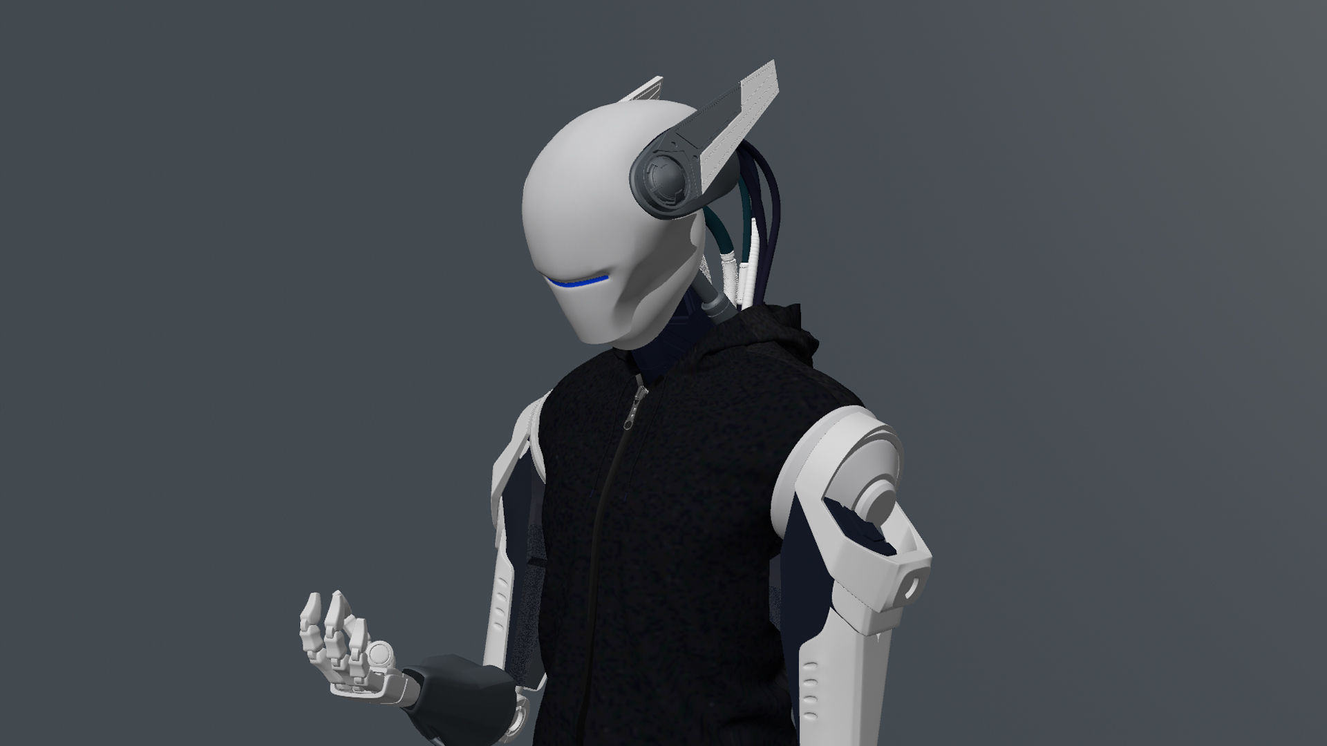 Technology Robot Mechanical Sci-Fi Male NFT Role 3D model_6