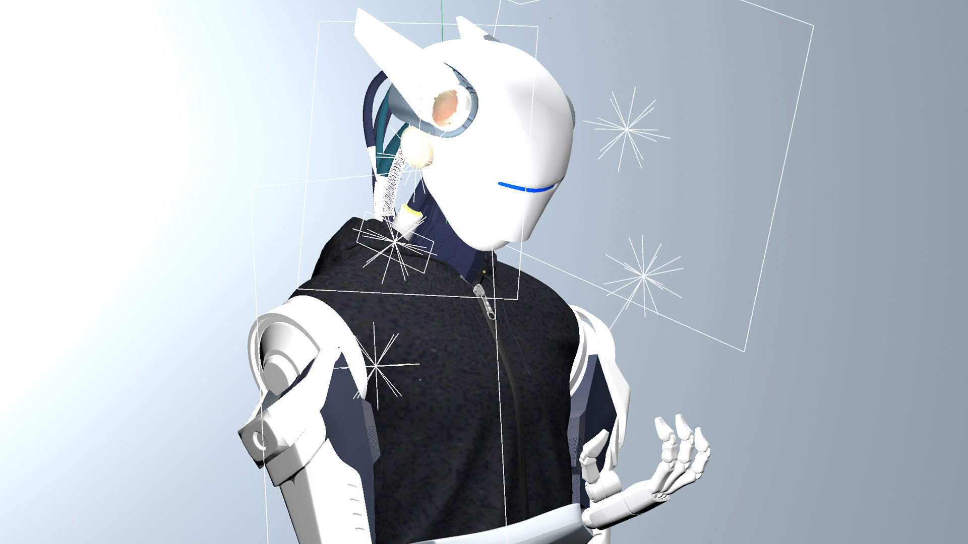 Technology Robot Mechanical Sci-Fi Male NFT Role 3D model_4