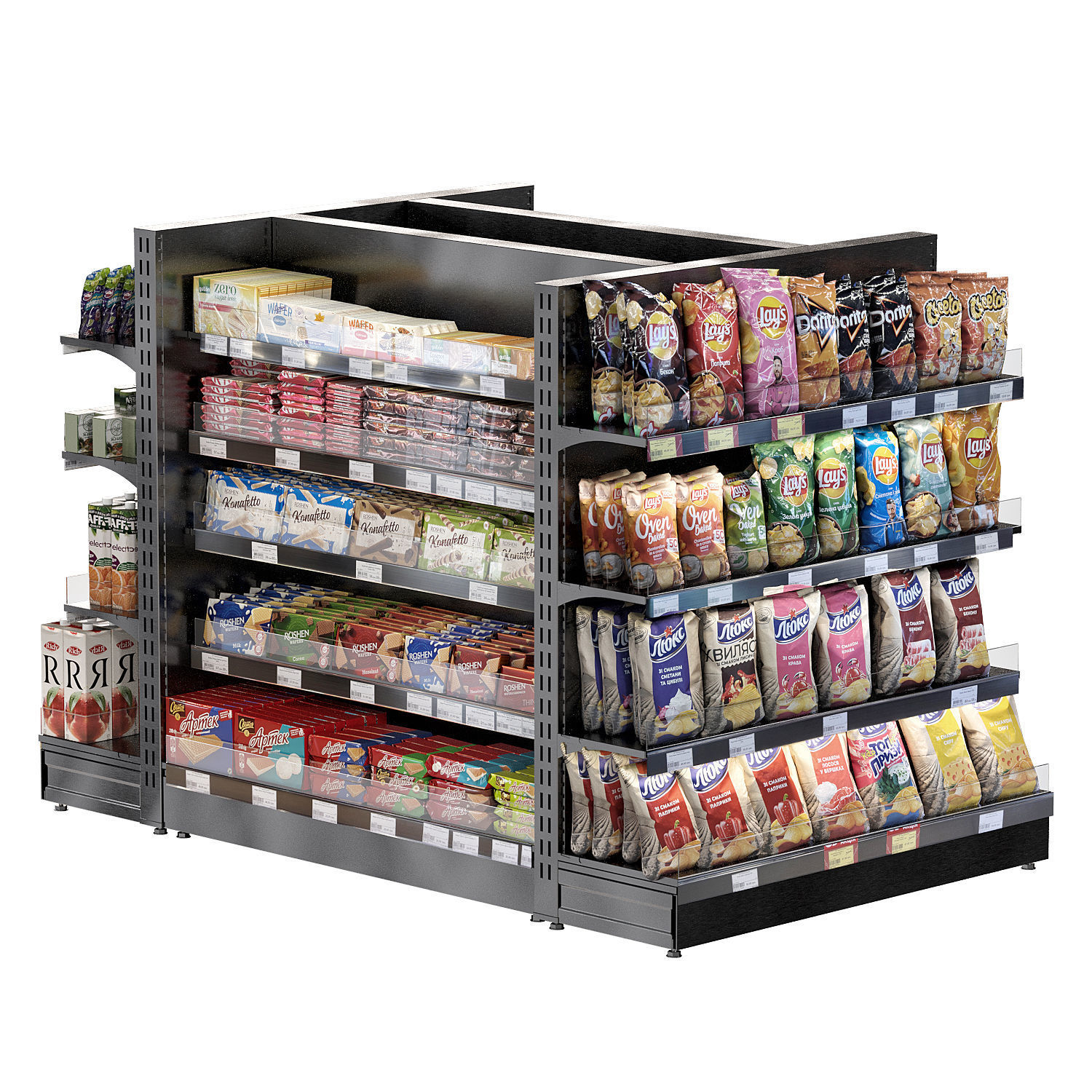 Store shelves 3D model_3