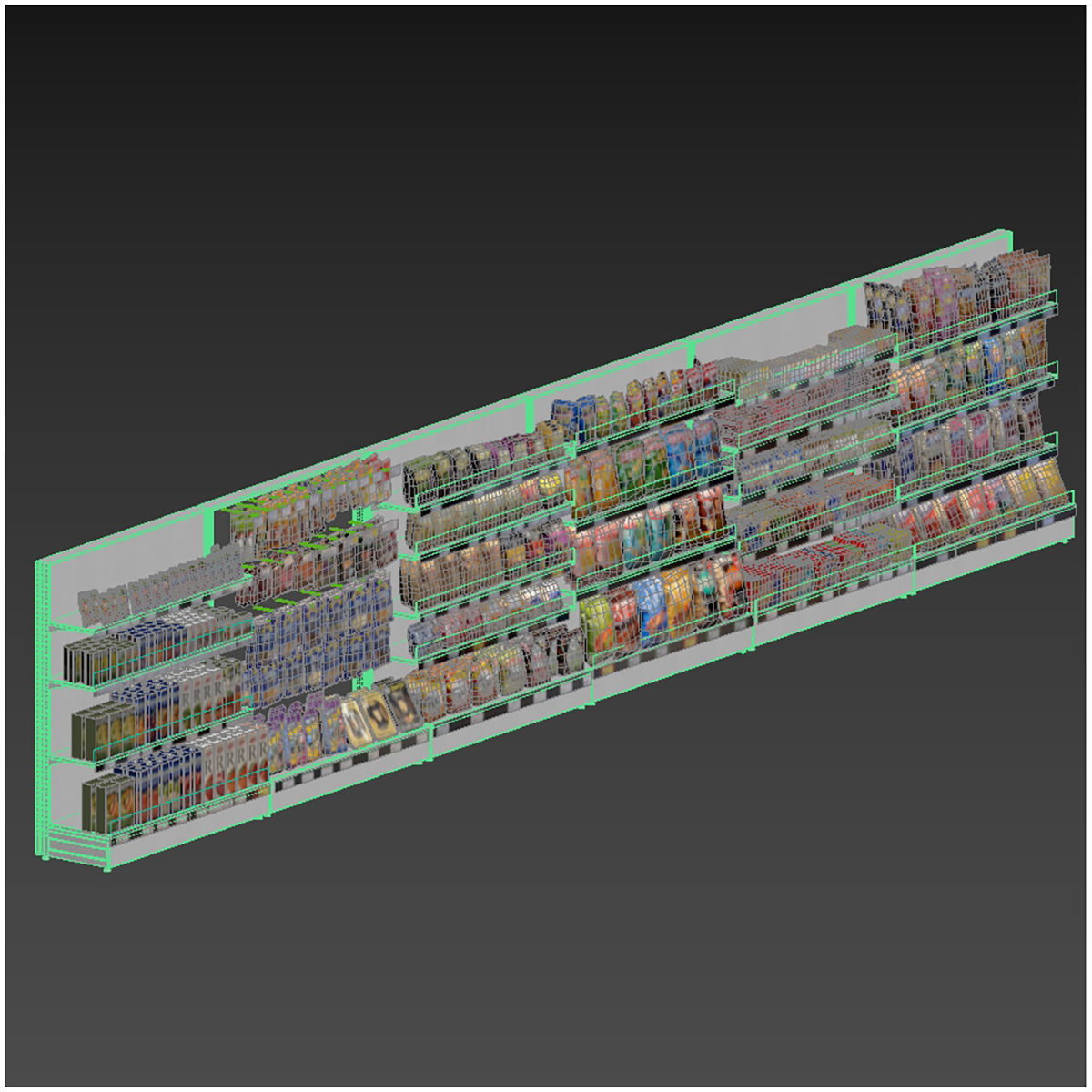 Store shelves 3D model_8