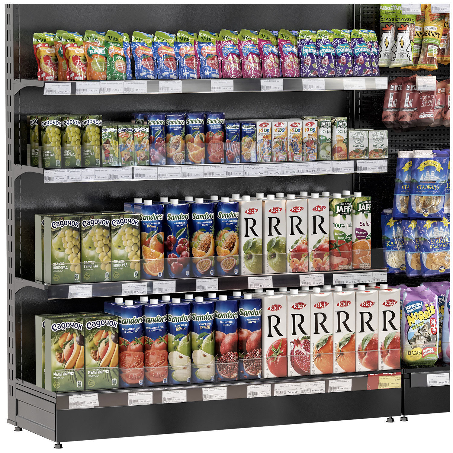 Store shelves 3D model_7