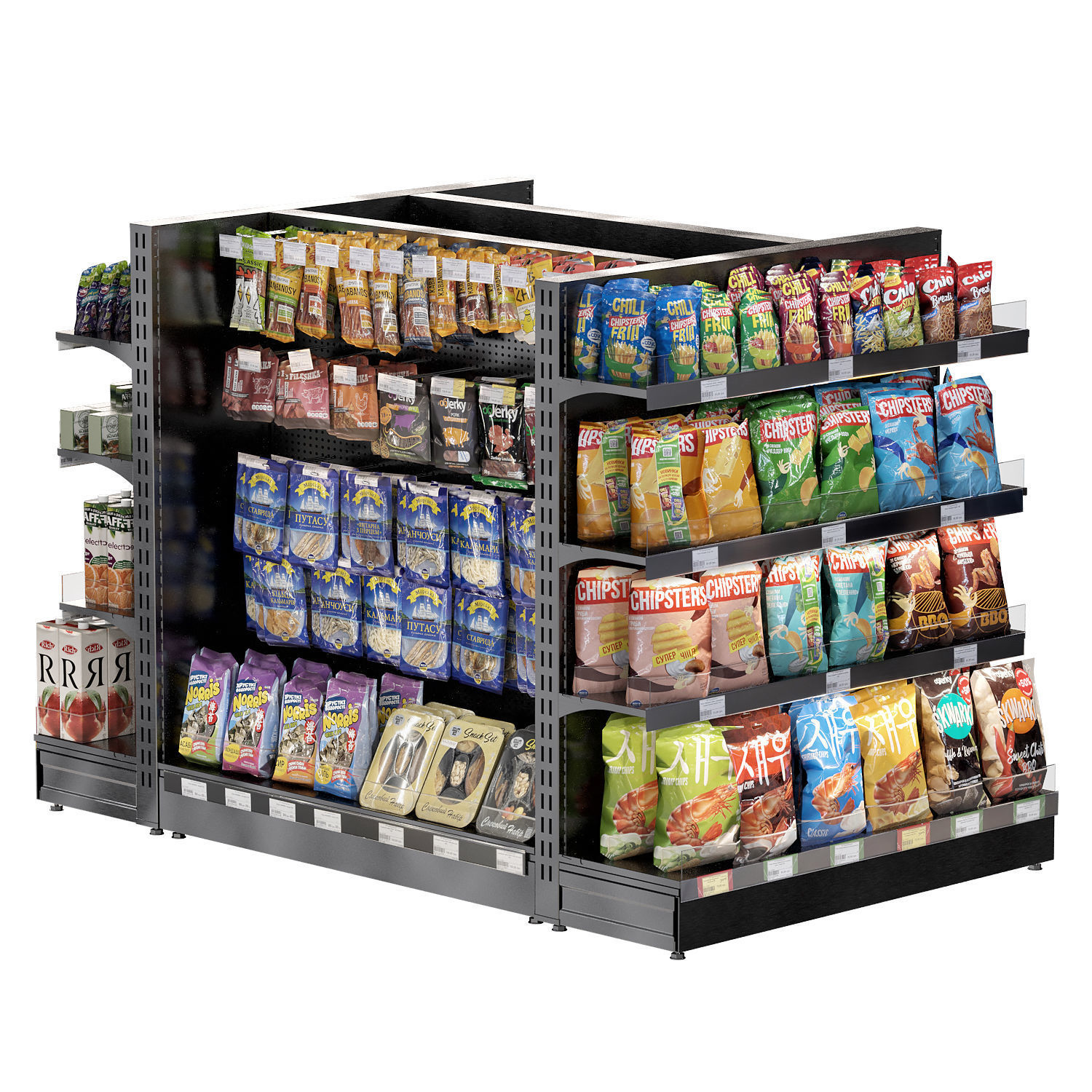 Store shelves 3D model_2