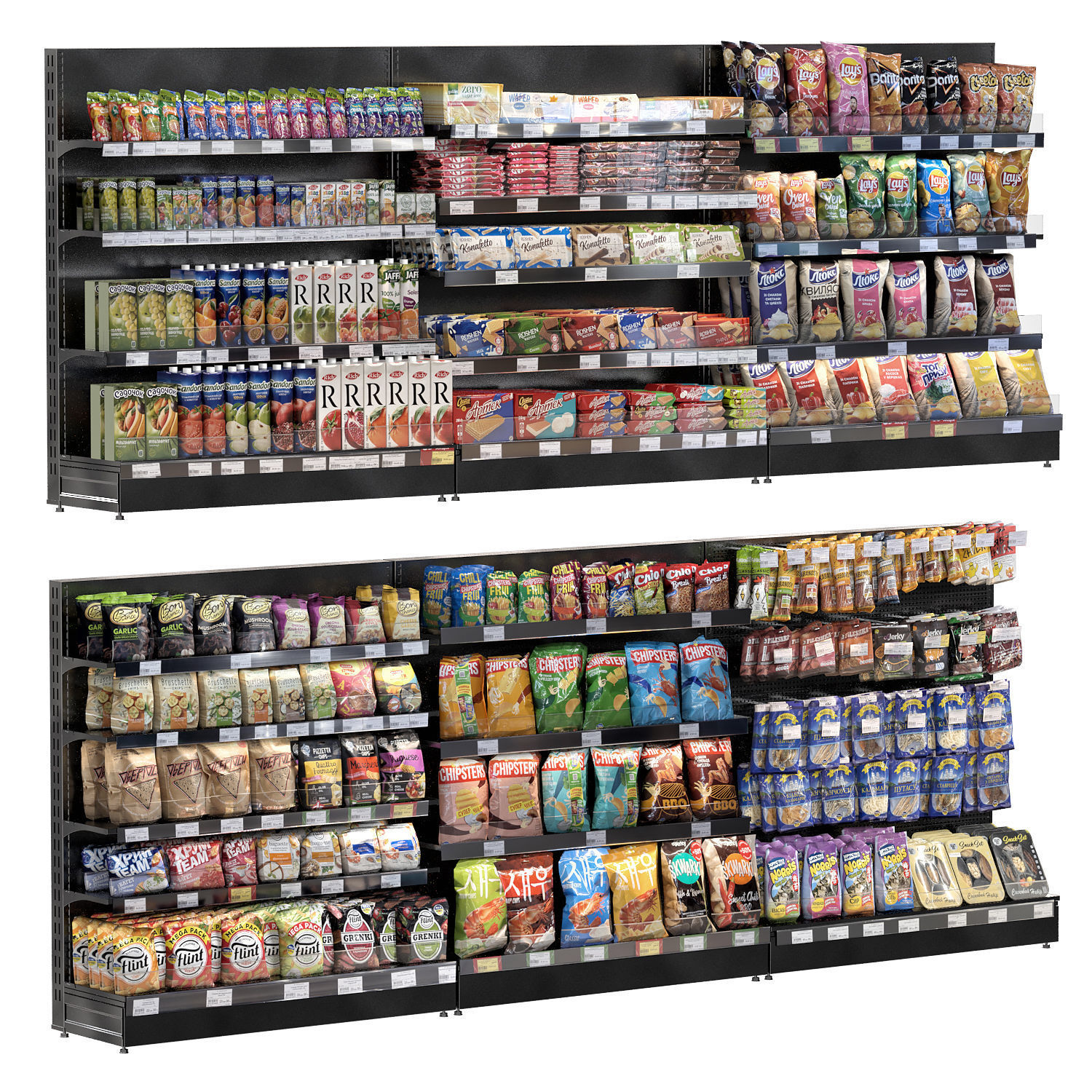 Store shelves 3D model_1