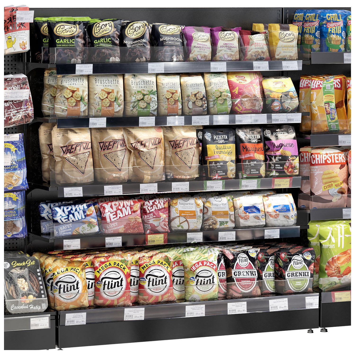 Store shelves 3D model_5