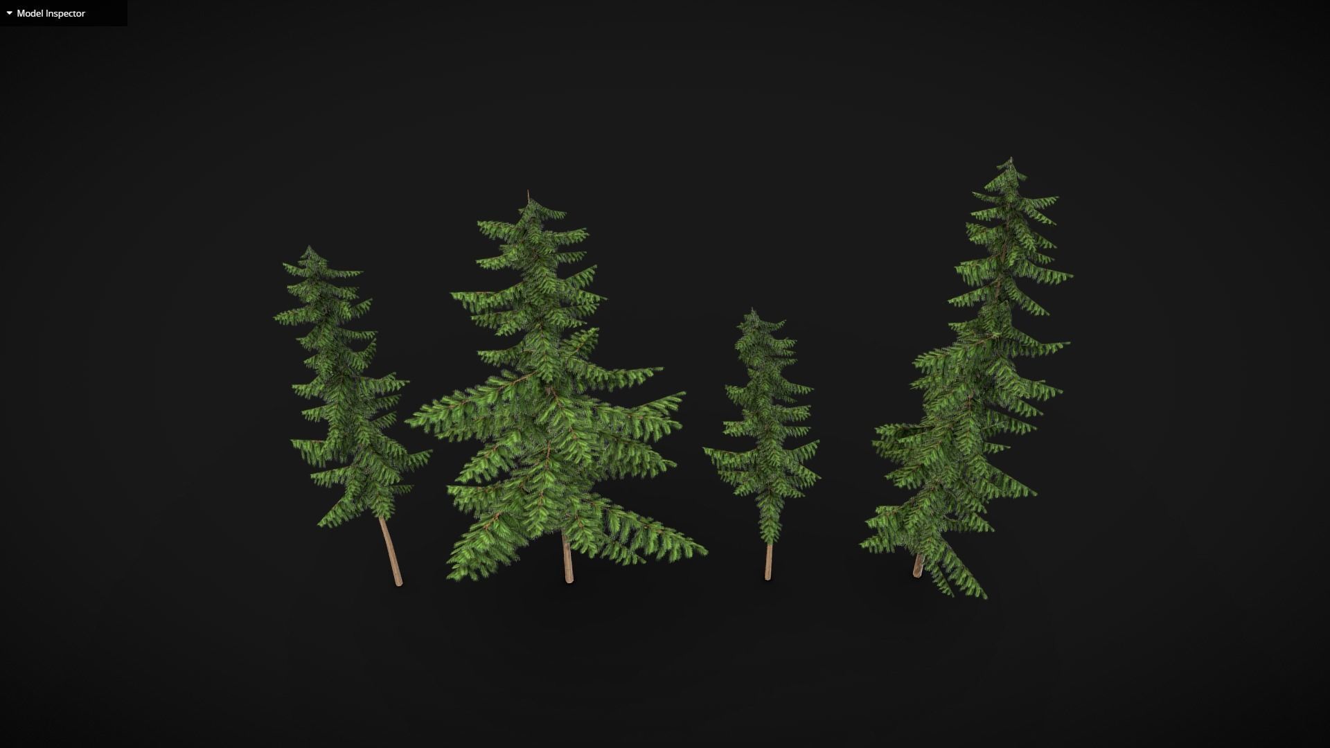 Pine Tree Pack Low-poly 3D model_2