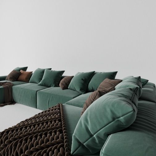 Group of Modern Sofas 3D model_2