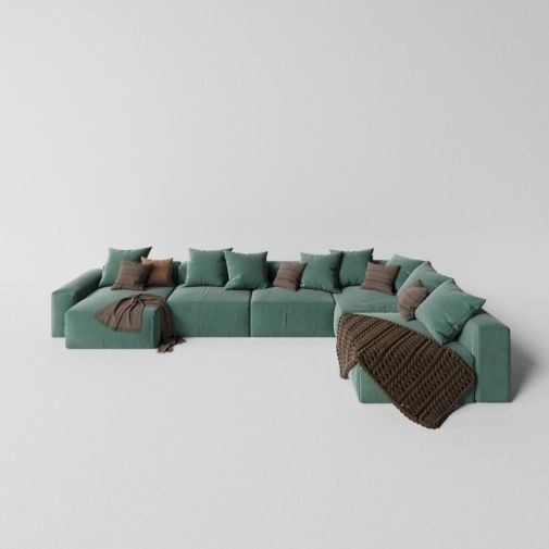 Group of Modern Sofas 3D model_1