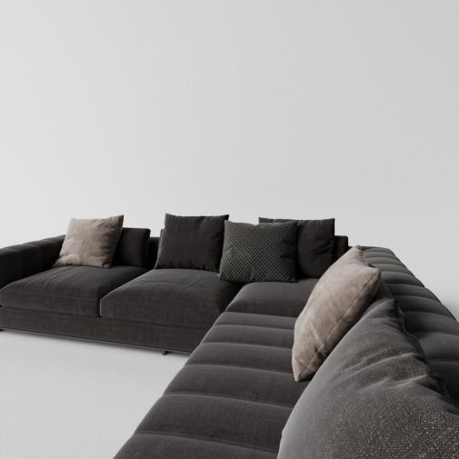Group of Modern Sofas 3D model_4