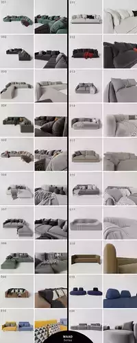 Group of Modern Sofas