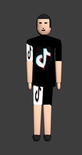 TikTok Man Low Poly 3D model