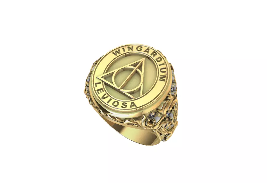 harry potter - wingardium leviosa - ring - Anel 3D print model
